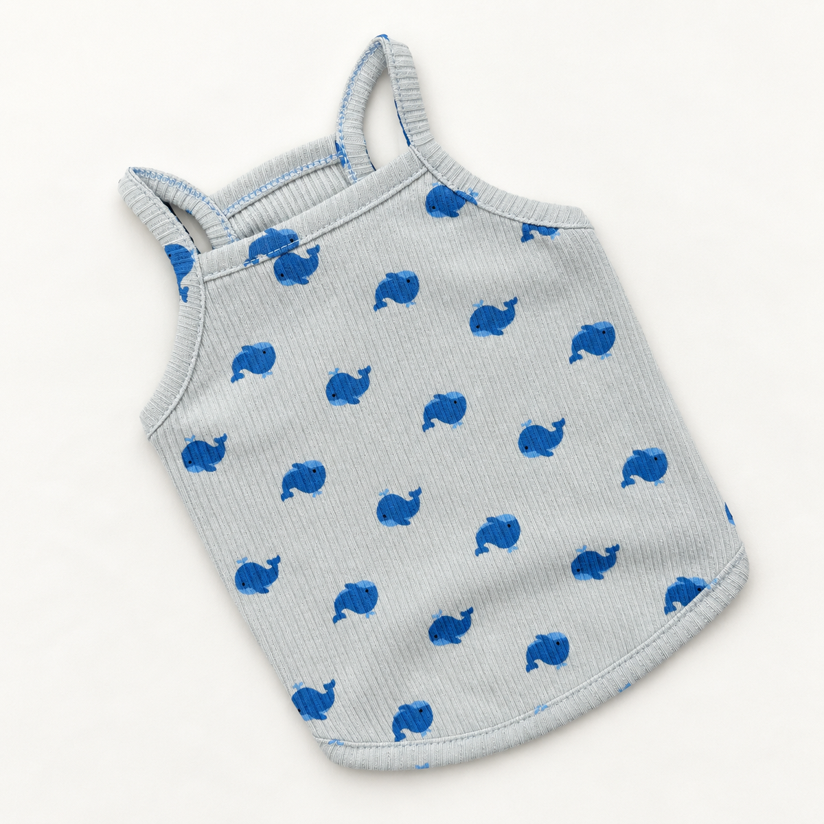 Whale Ribbed Dog Tank Top