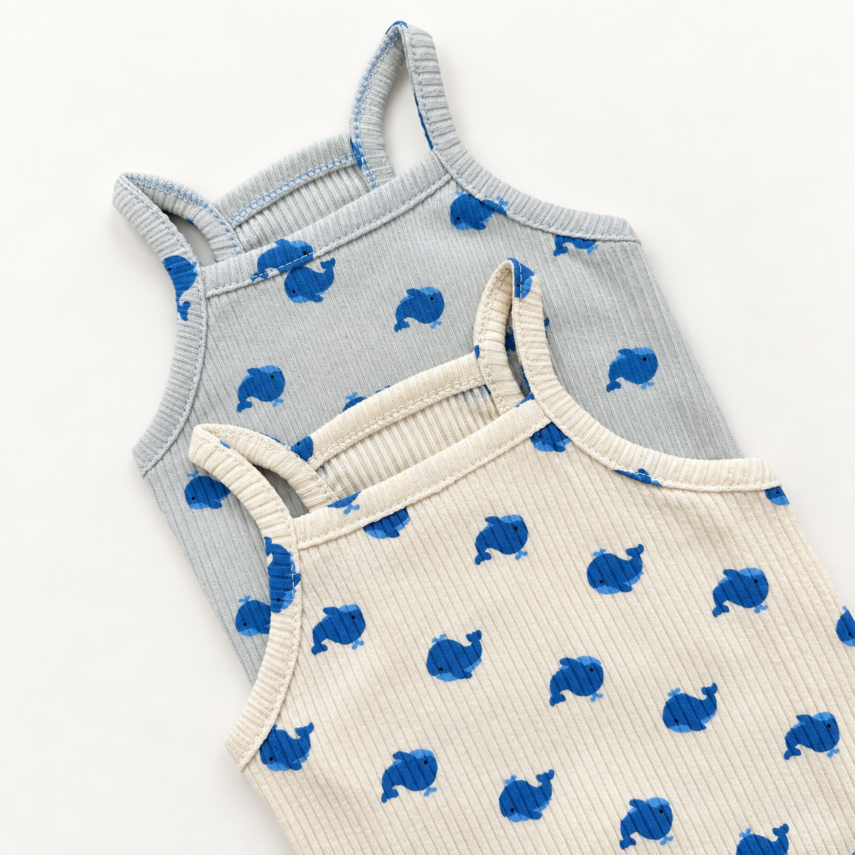 Whale Ribbed Dog Tank Top