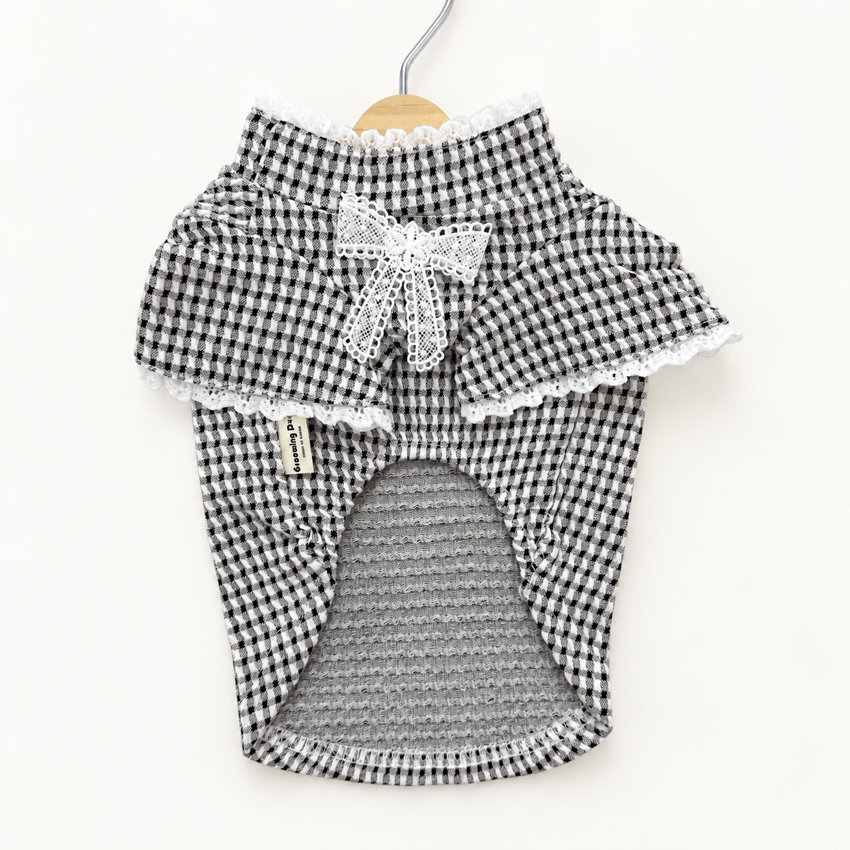 Lace Bow Gingham Top