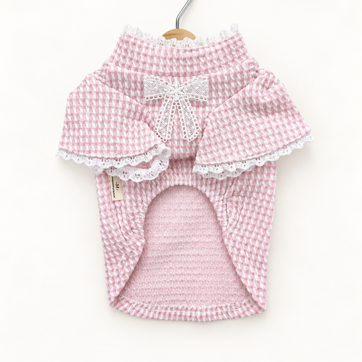 Lace Bow Gingham Top