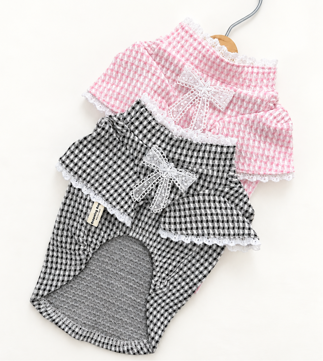 Lace Bow Gingham Top