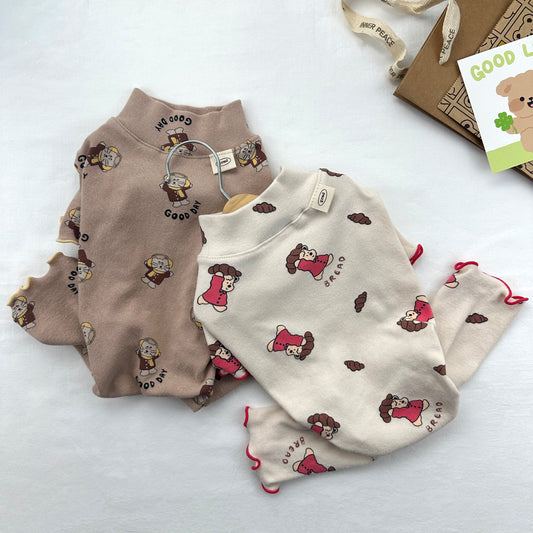Cozy Bear Print Overall