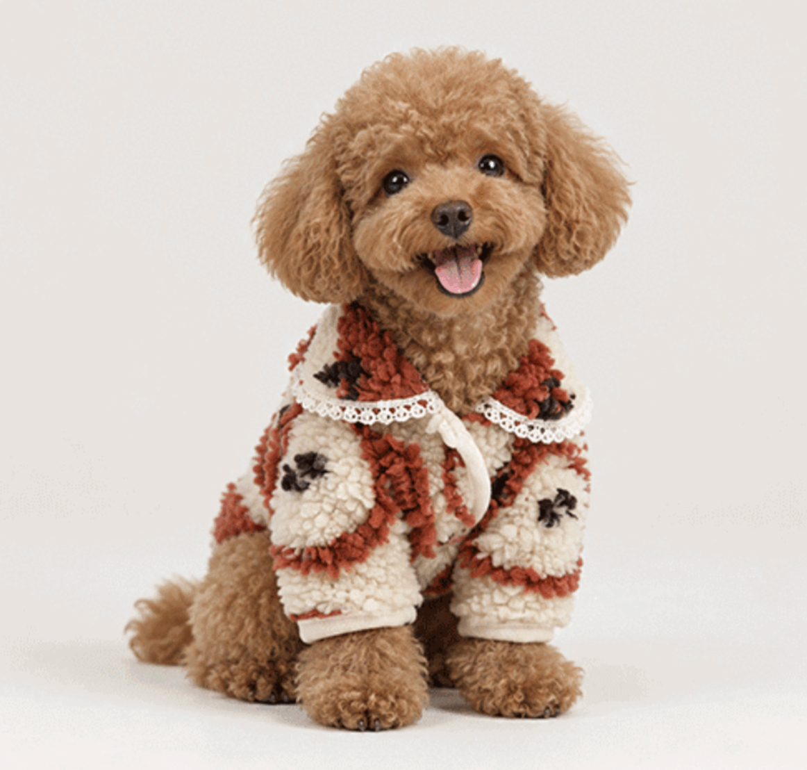 Sera Jacquard Fleece Dog Jacket