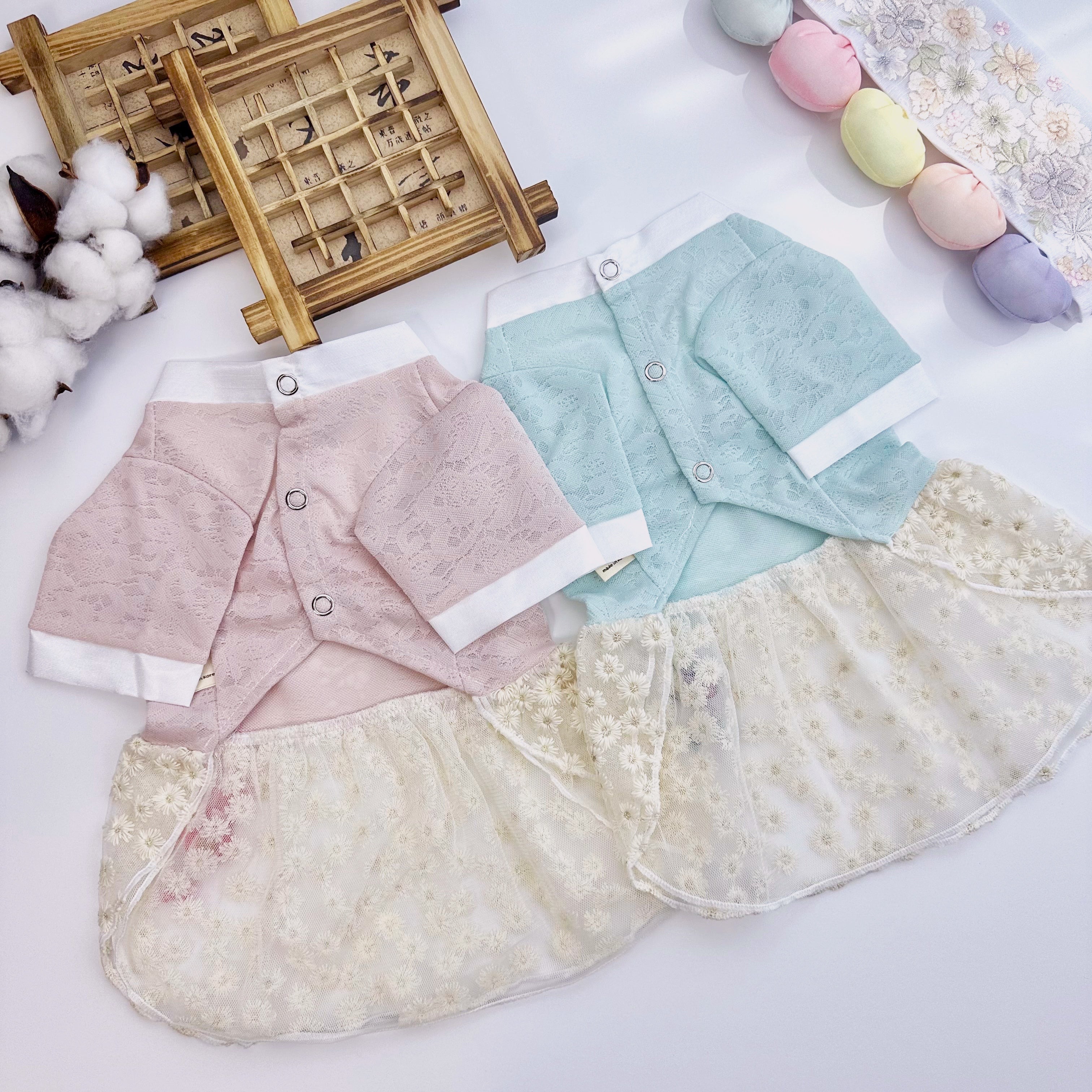 Lace Floral Pet Hanbok