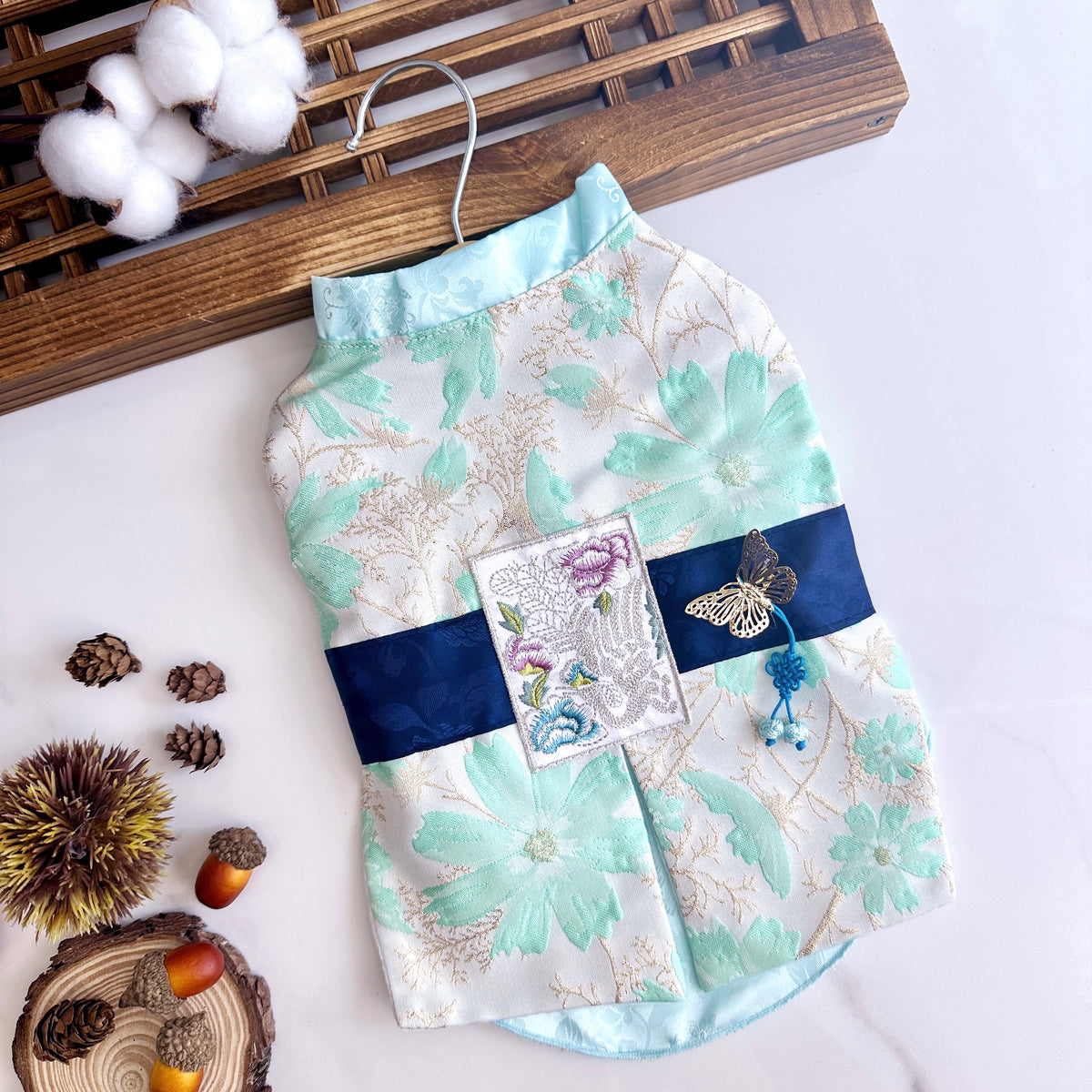 Flower Vest Pet Hanbok