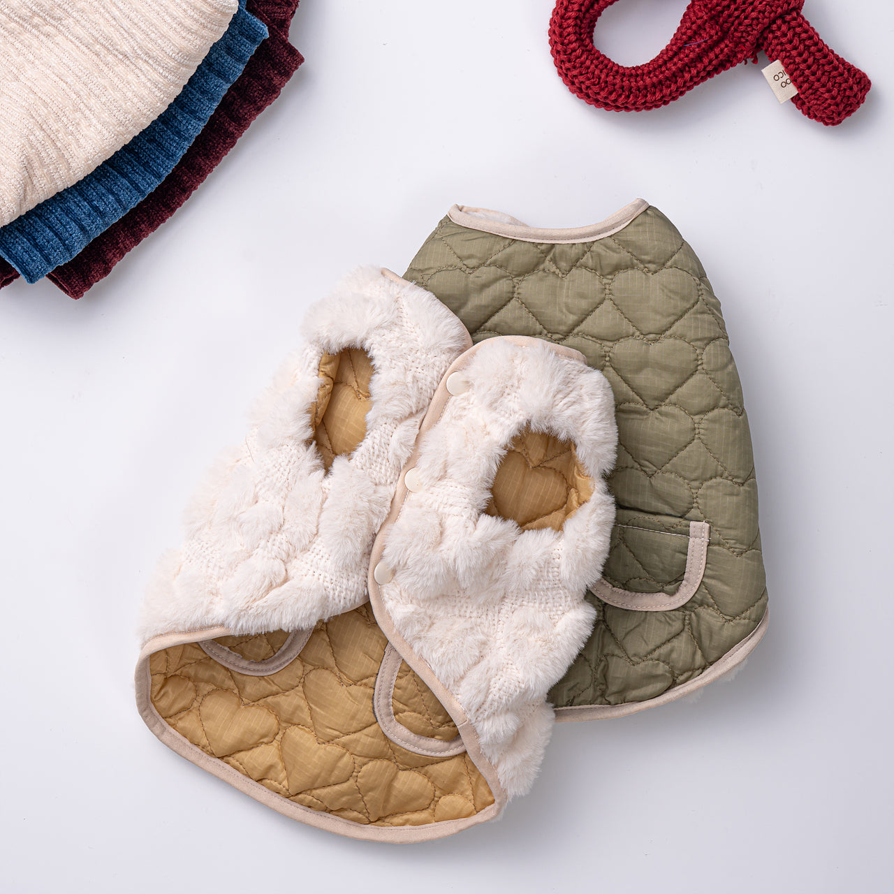 Reversible Heart Quilted Jacket Vest