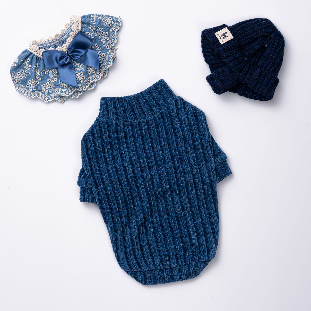 Velvet Ribbed Knit Sweater
