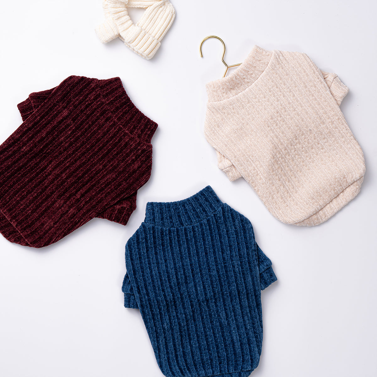 Velvet Ribbed Knit Sweater
