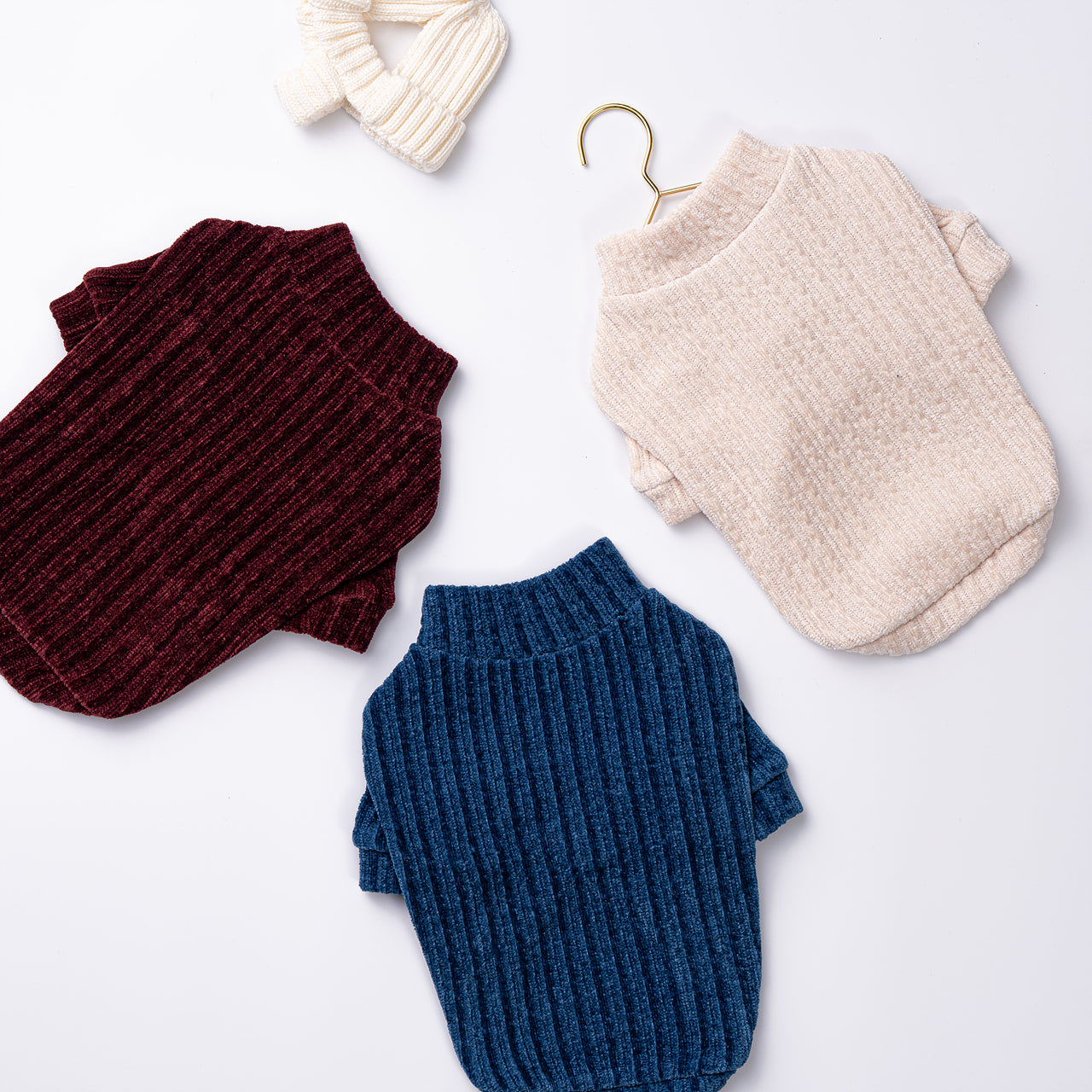 Velvet Ribbed Knit Sweater