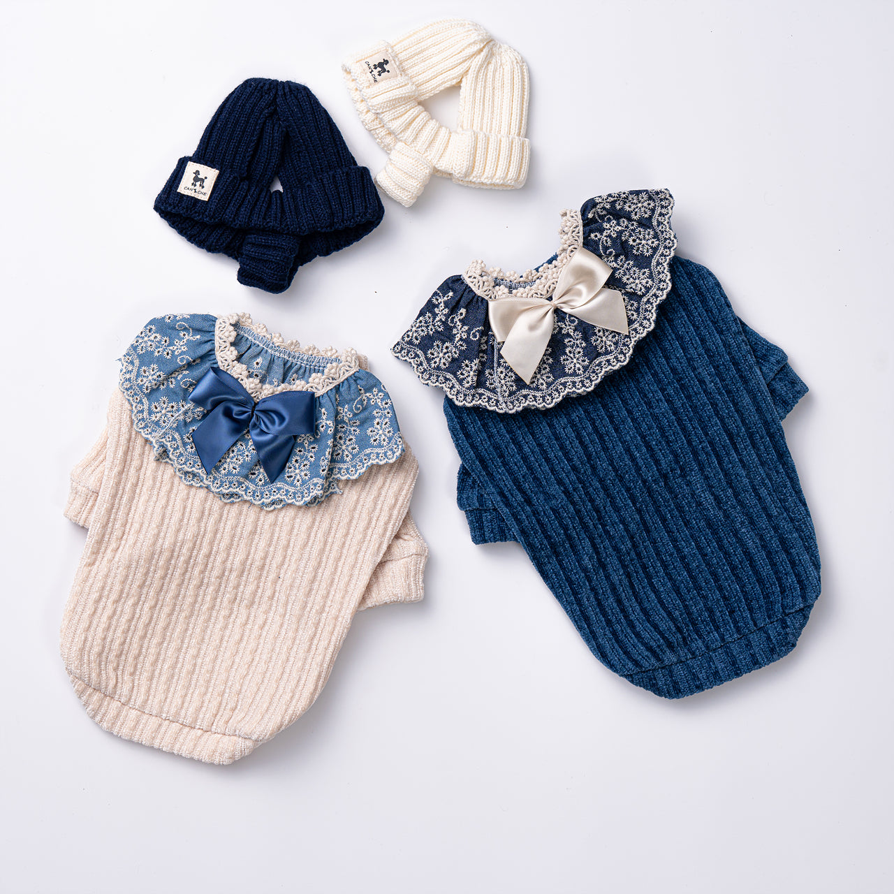 Velvet Ribbed Knit Sweater