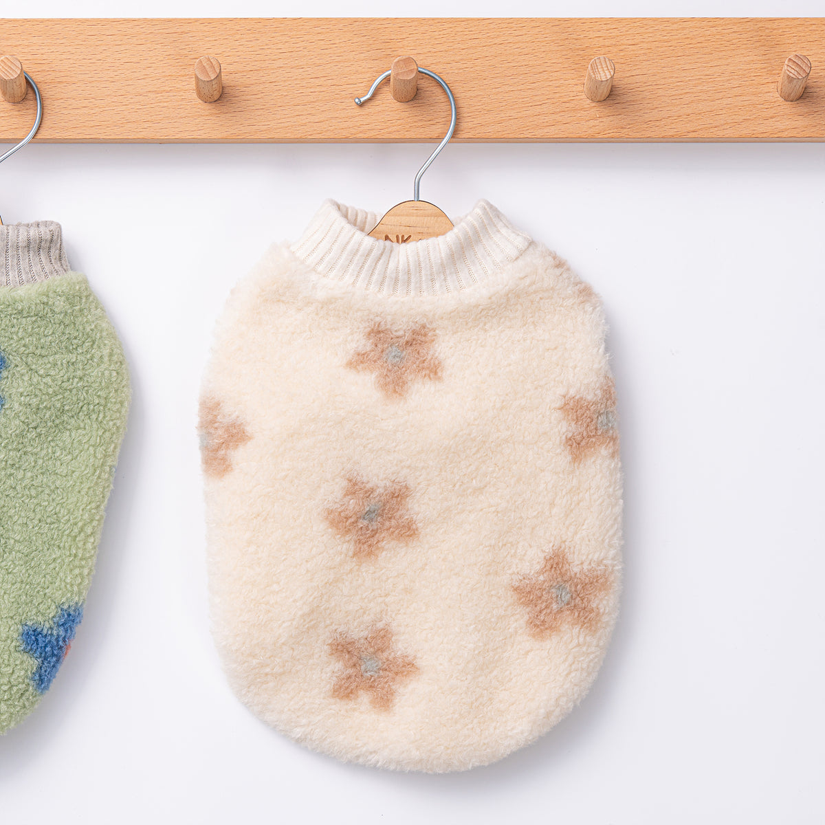 Fluffy Floral Knit Sweatshirts