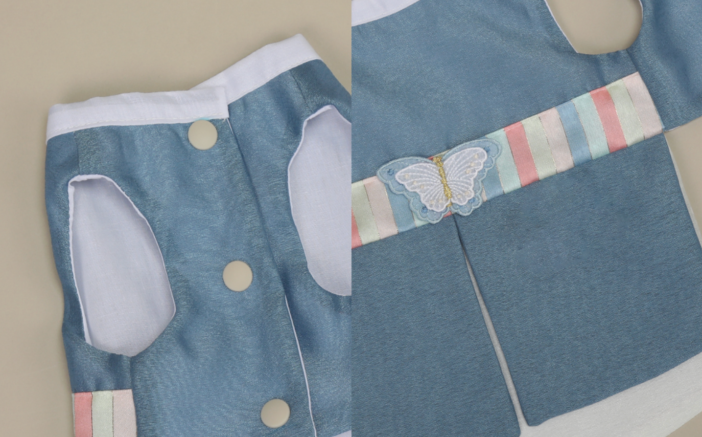 Sky Blue Pet Hanbok