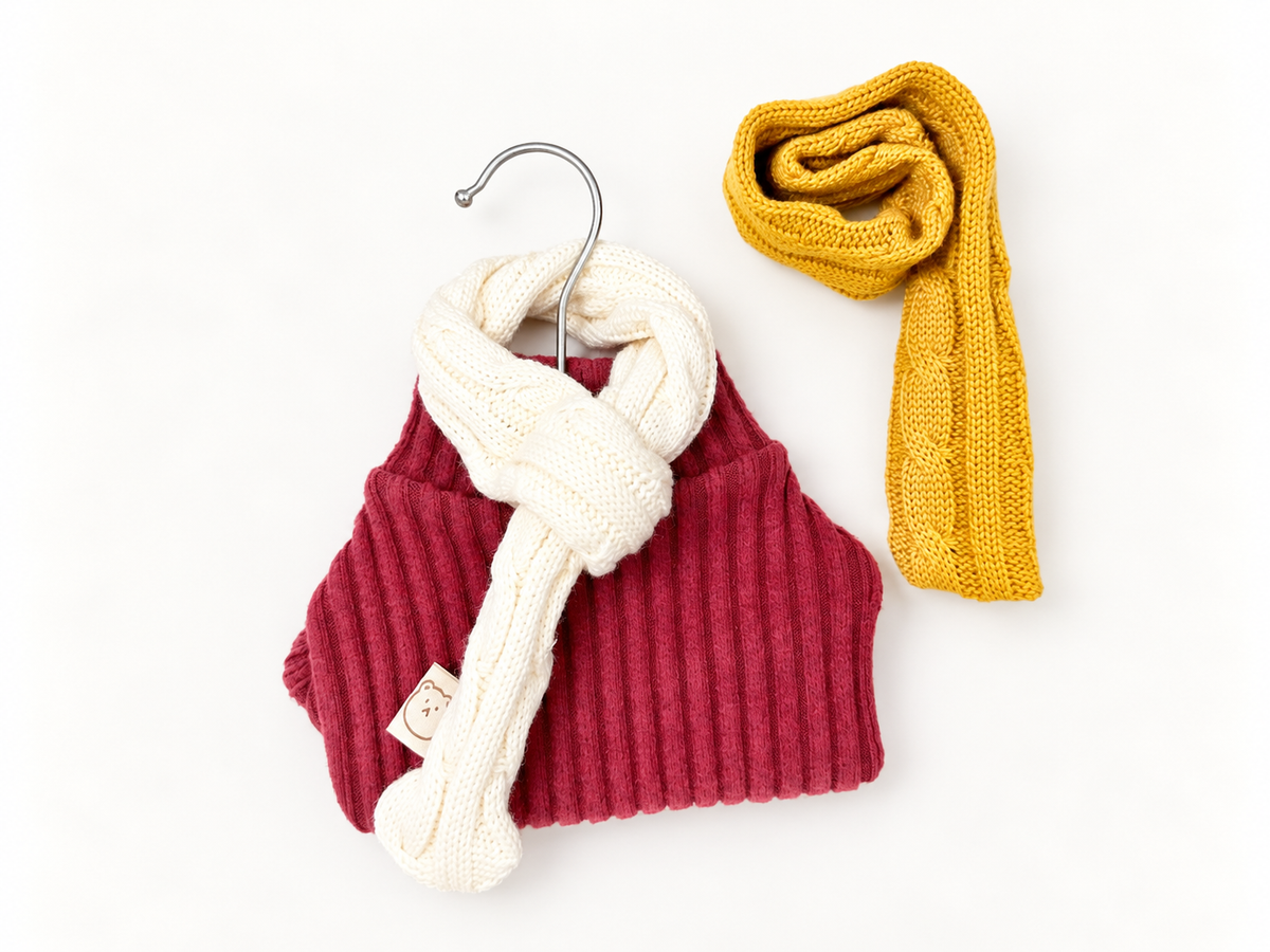 Twisted Knit Dog Scarf