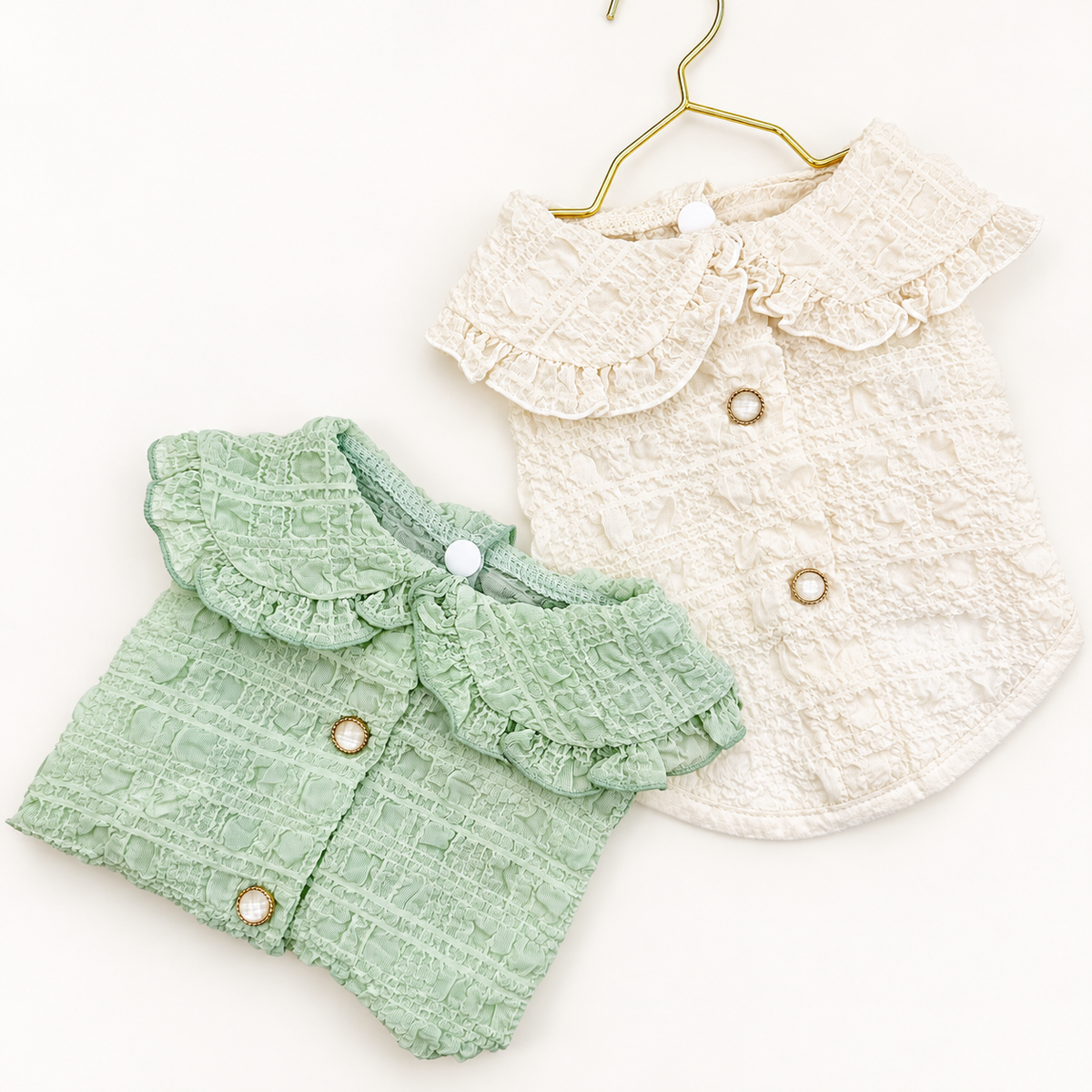 Ruffle Collar Dog Blouse