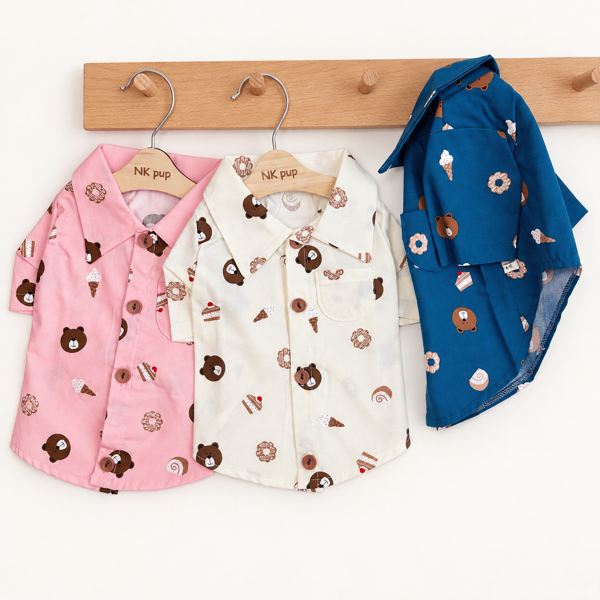 XS–3XL, Sweet Treats Bear Dog Pajamas Shirt