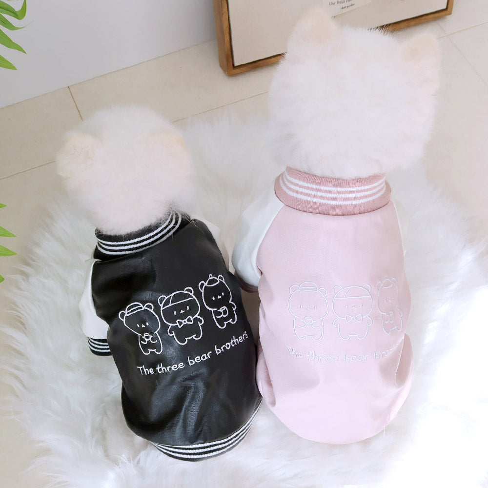 Bear Brothers Leather Dog Jacket