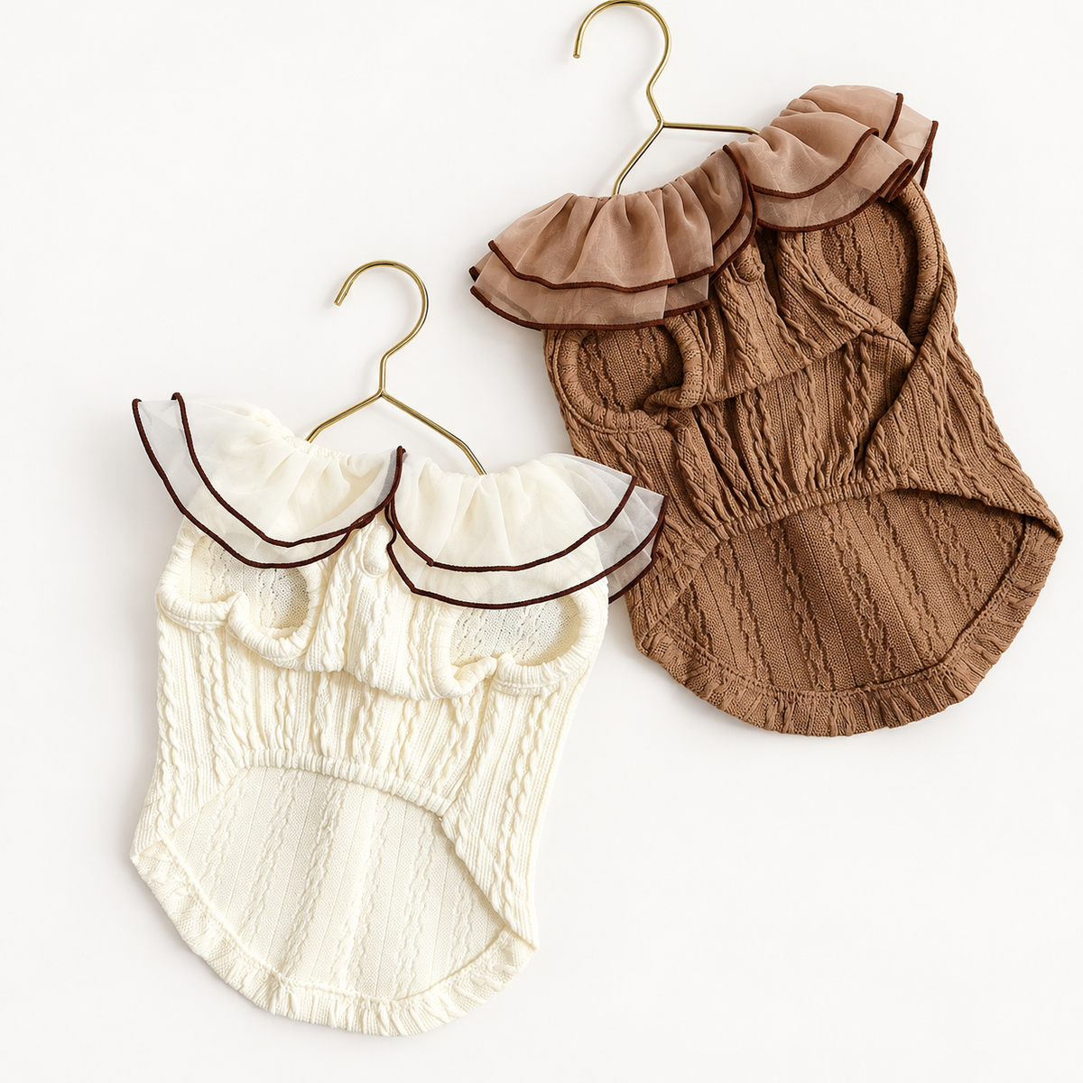 Lace Cable Knit Dog Blouse