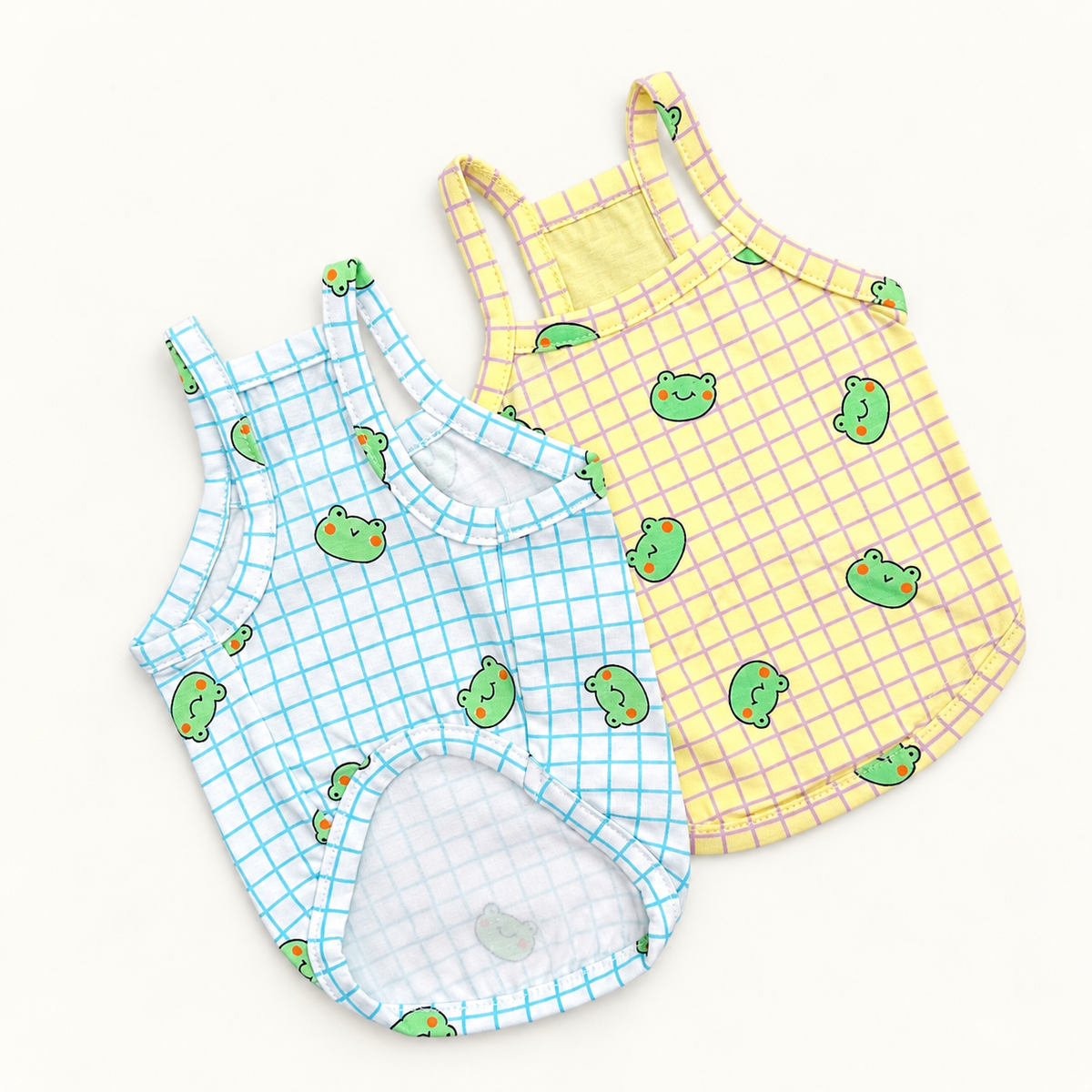 Froggy Checkered Dog Tank Top