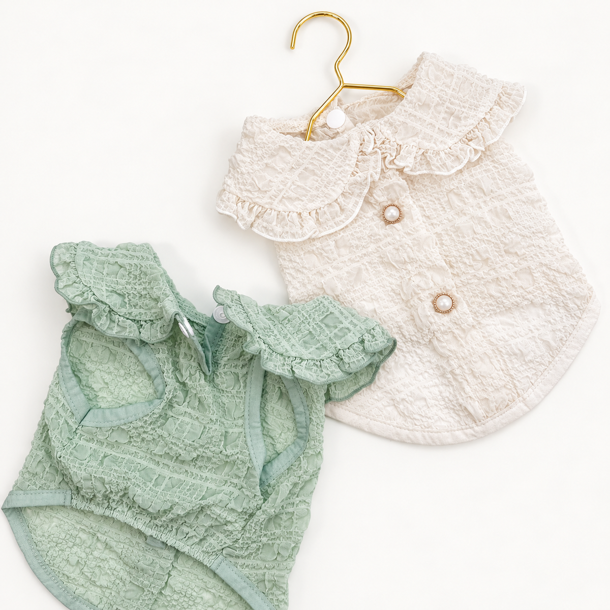 Ruffle Collar Dog Blouse