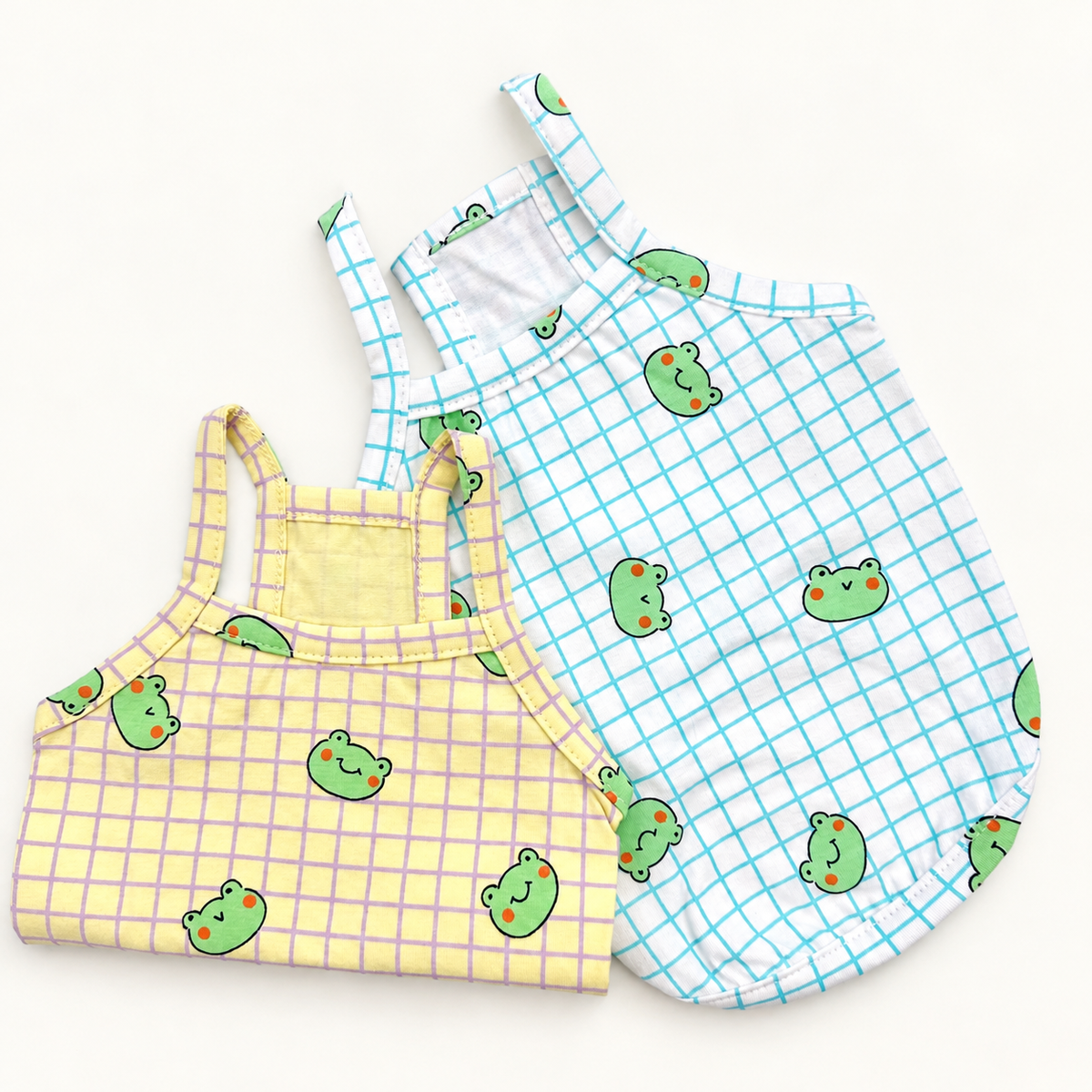 Froggy Checkered Dog Tank Top