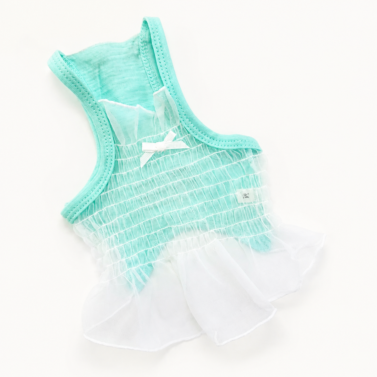 Ruffle Mesh Crop Top