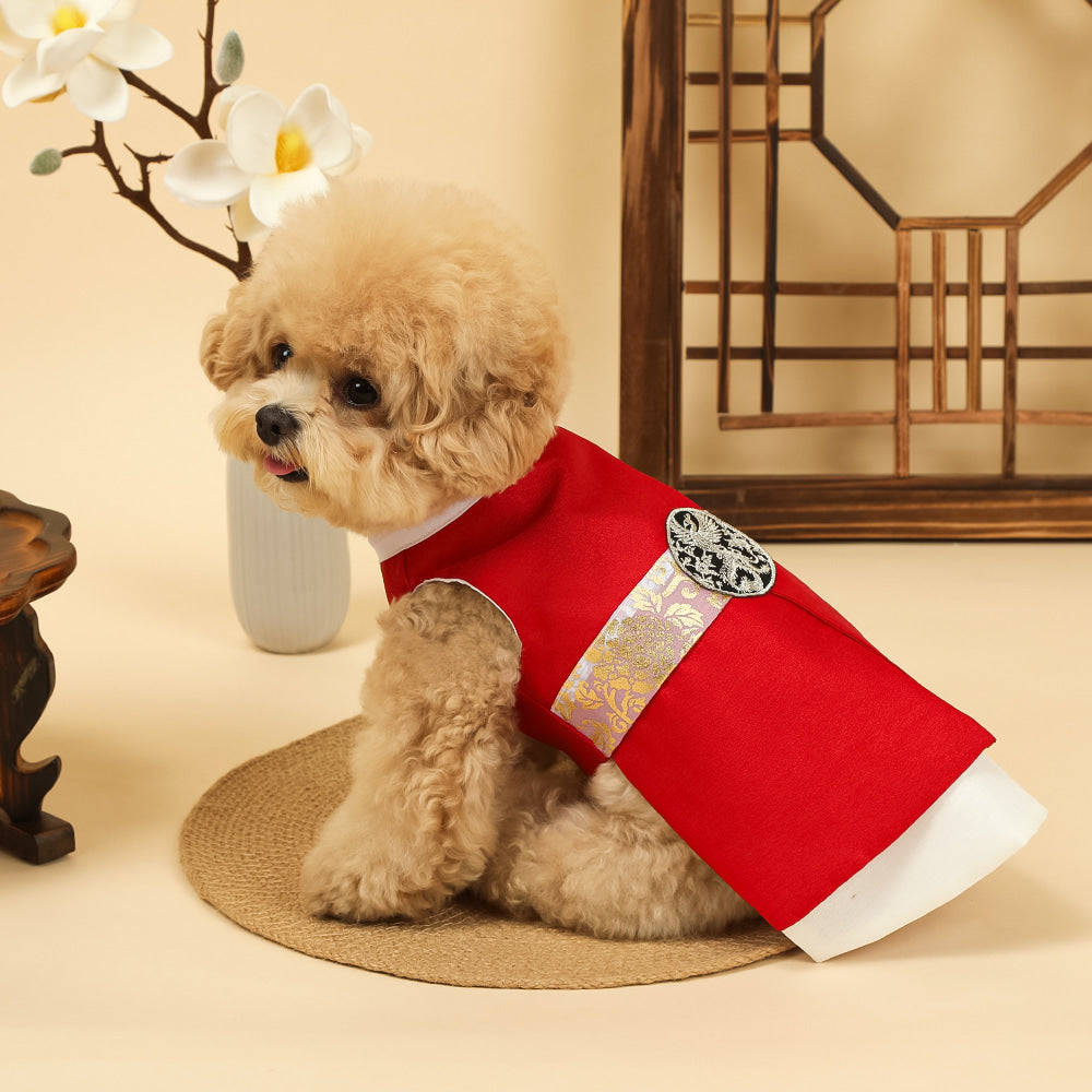 Phoenix Red Pet Hanbok