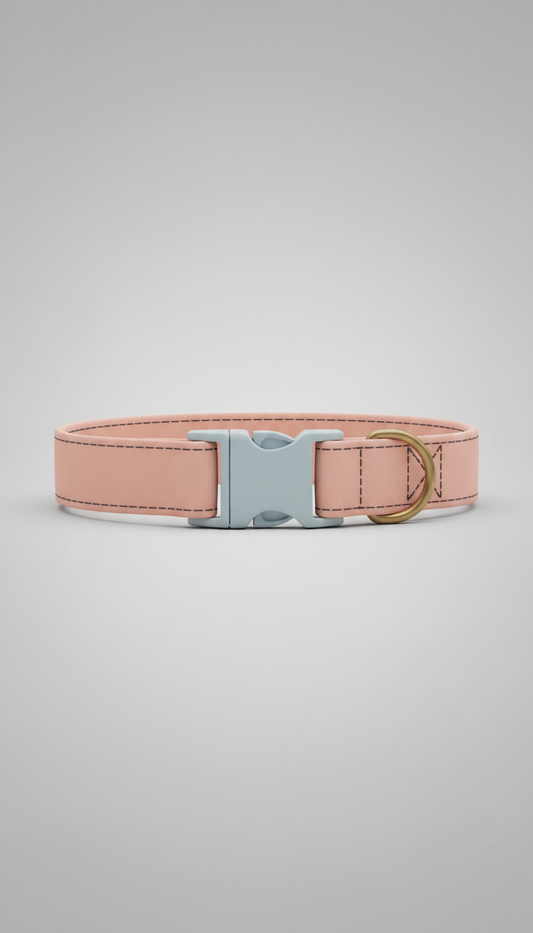 Blush Tone Pet Collar with Matte Buckle
