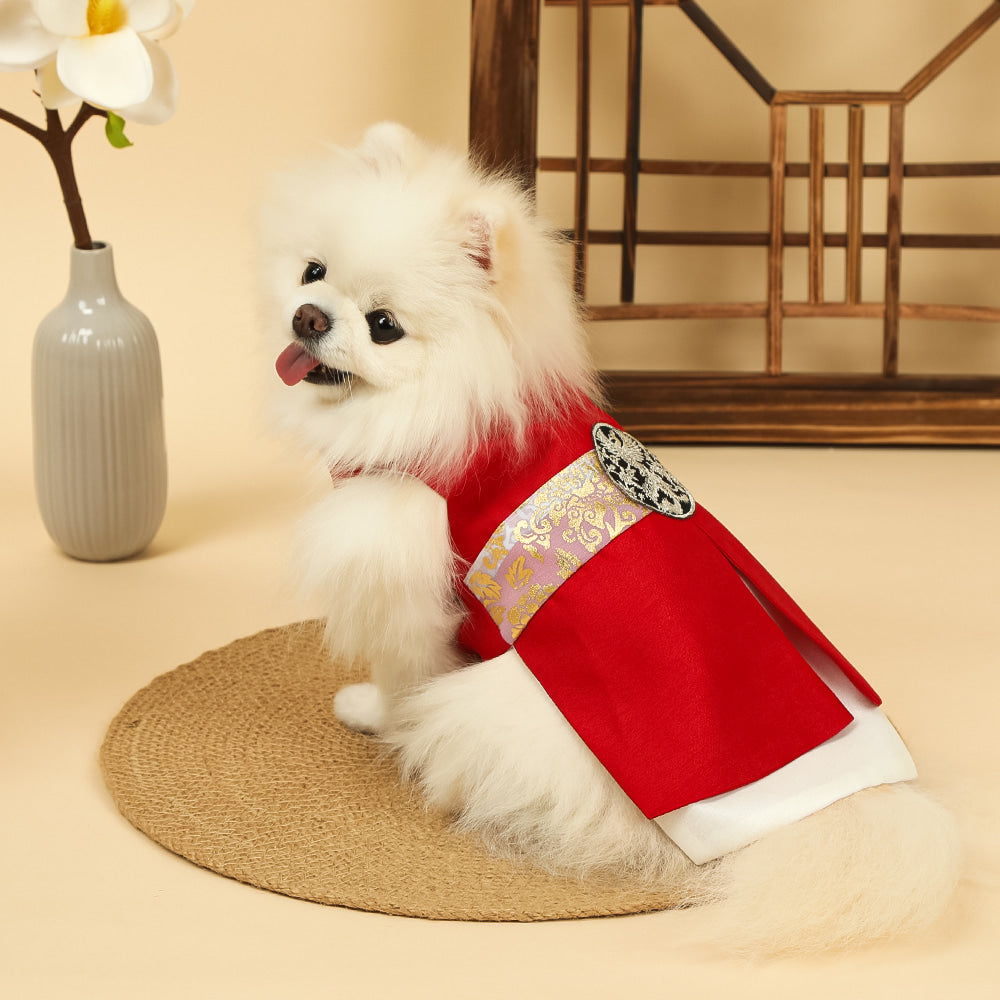 Phoenix Red Pet Hanbok