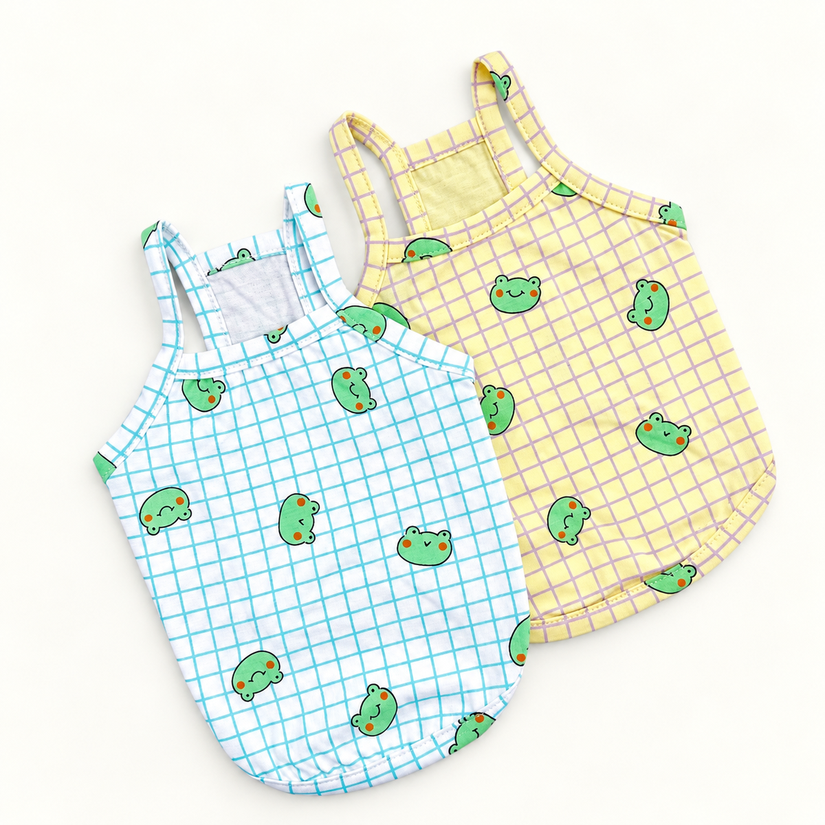 Froggy Checkered Dog Tank Top