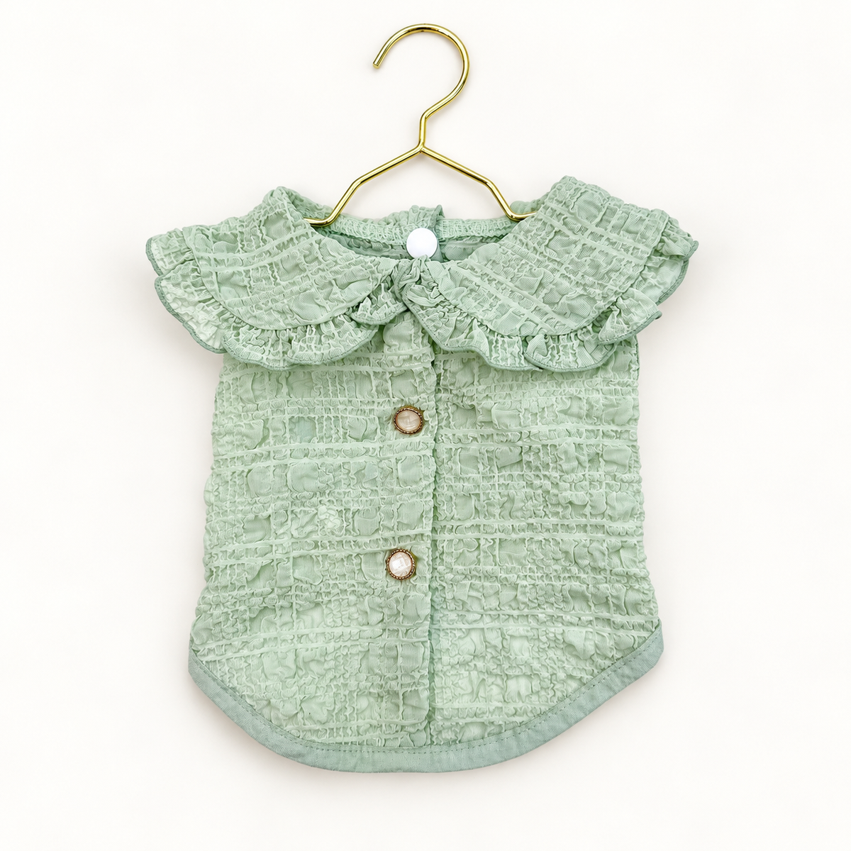 Ruffle Collar Dog Blouse