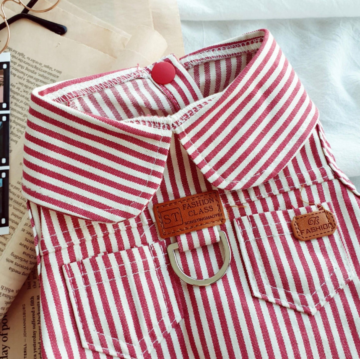 Stripe Harness Shirts, S-XL, Dog-Tee, Dog T-shirt, Dog Top, Dog Clothing, Dog Fashion, Dog Apparel, Harness Cloth - NKpup