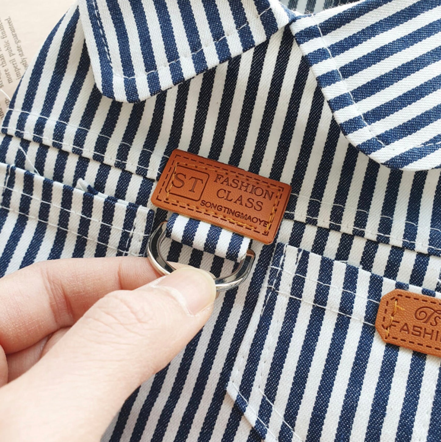 Stripe Harness Shirts, S-XL, Dog-Tee, Dog T-shirt, Dog Top, Dog Clothing, Dog Fashion, Dog Apparel, Harness Cloth - NKpup