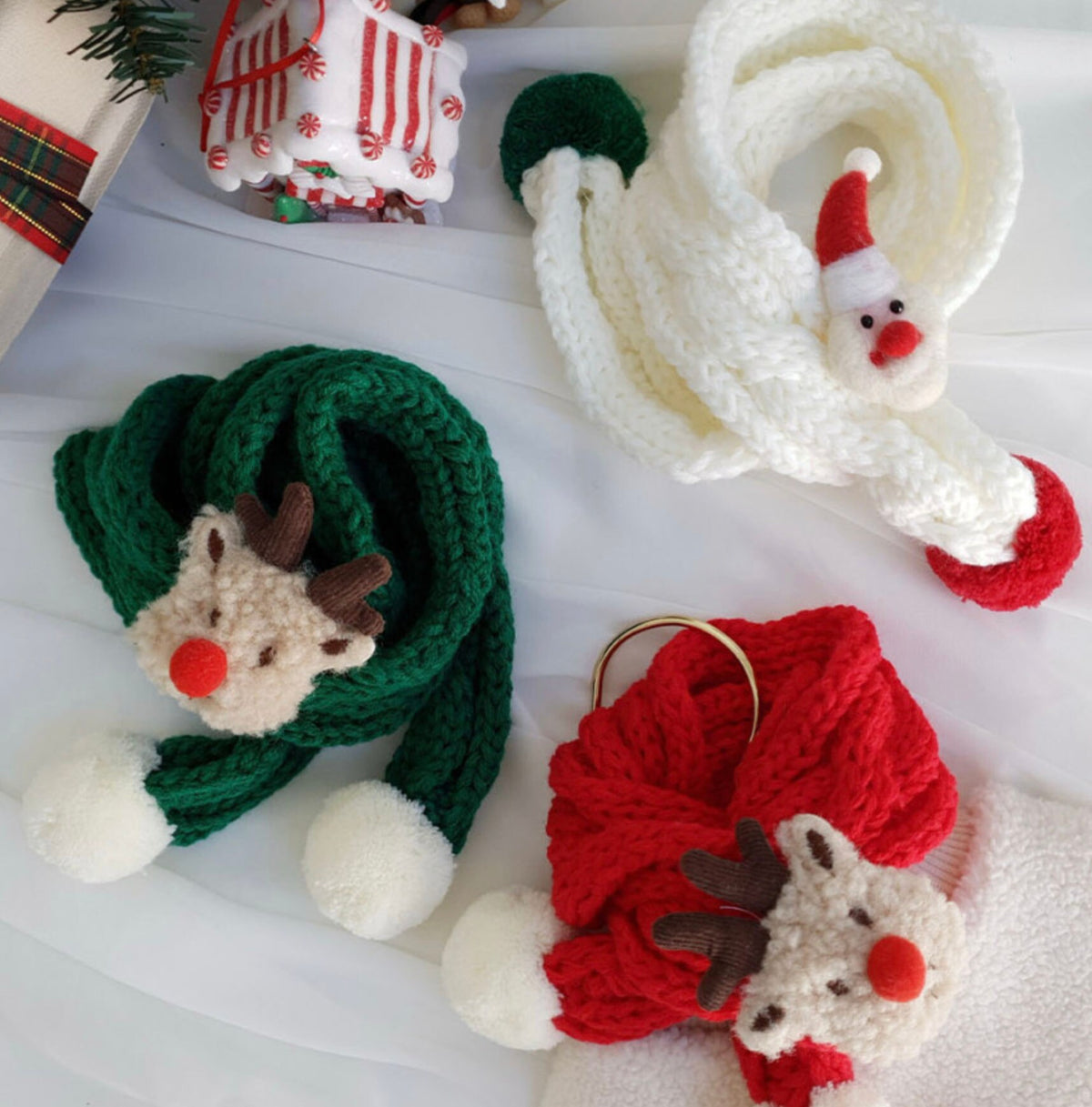 Christmas Knit Dog Scarf