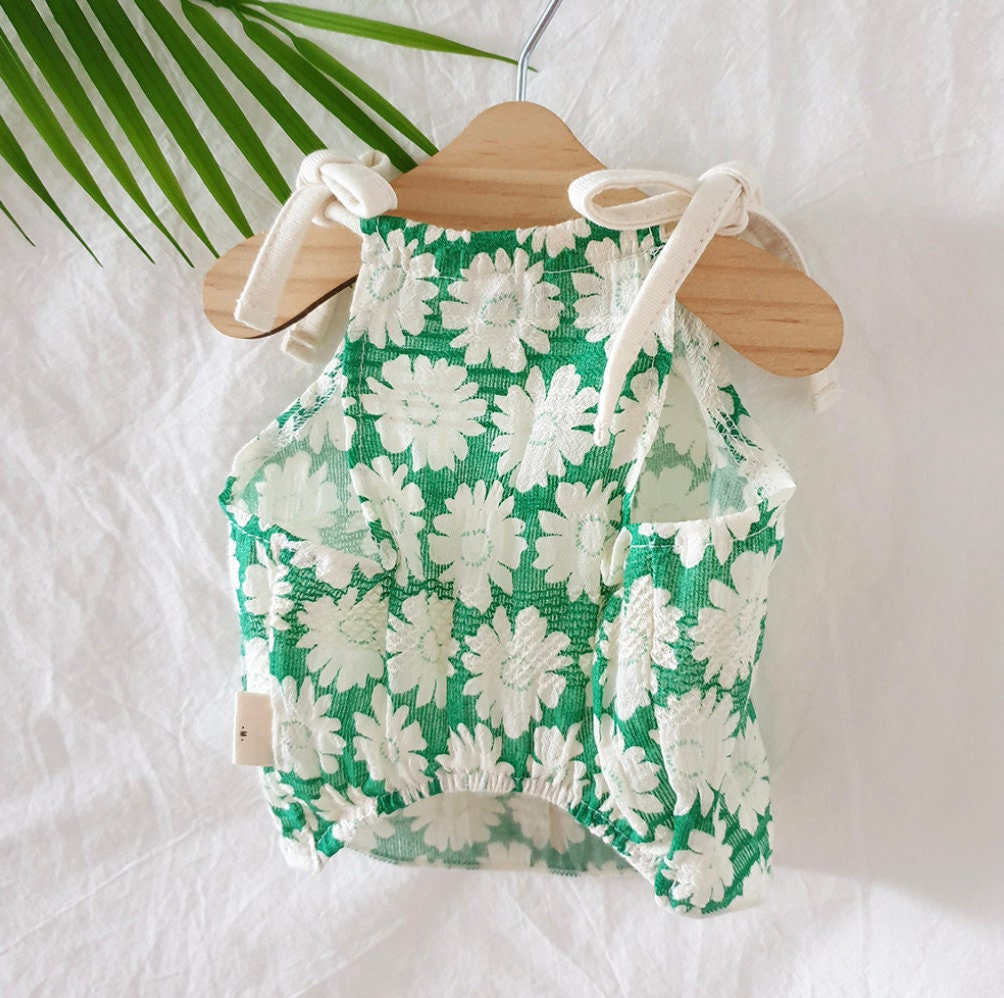 Floral Halterneck Top, S-2XL, Dog Summer, Dog Swimming Wear, Pet Summer Top, Dog-Shirts Dog Top, Dog Clothing, Dog Fashion, Dog Apparel - NKpup