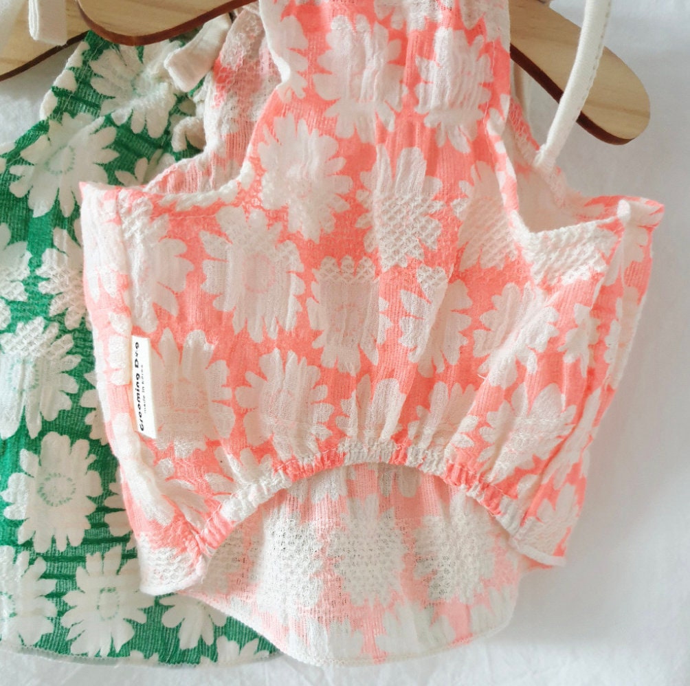 Floral Halterneck Top, S-2XL, Dog Summer, Dog Swimming Wear, Pet Summer Top, Dog-Shirts Dog Top, Dog Clothing, Dog Fashion, Dog Apparel - NKpup