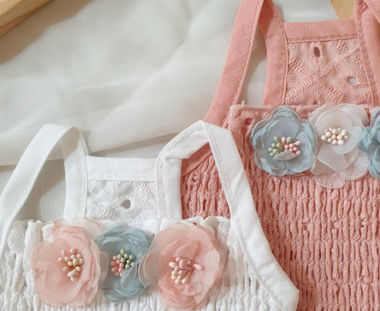 Floral Smocked Dress, S-XL, Pet Clothing, Dog Wedding, Dog-Dress, Dog Top, Dog Clothing, Dog Fashion, Dog Apparel - NKpup