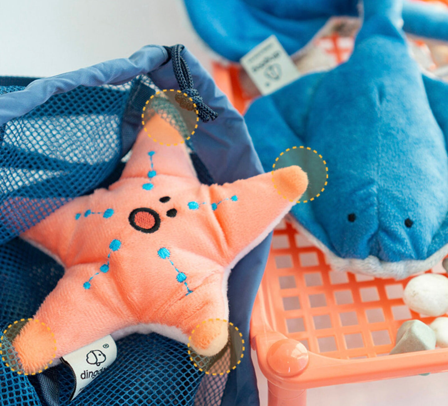 Snuffle Starfish Dog Toy, Dog Nose Work Toy, Feeding Toy, Interactive Toy with Crinkle Puzzle, Dog Puzzle Toy - NKpup