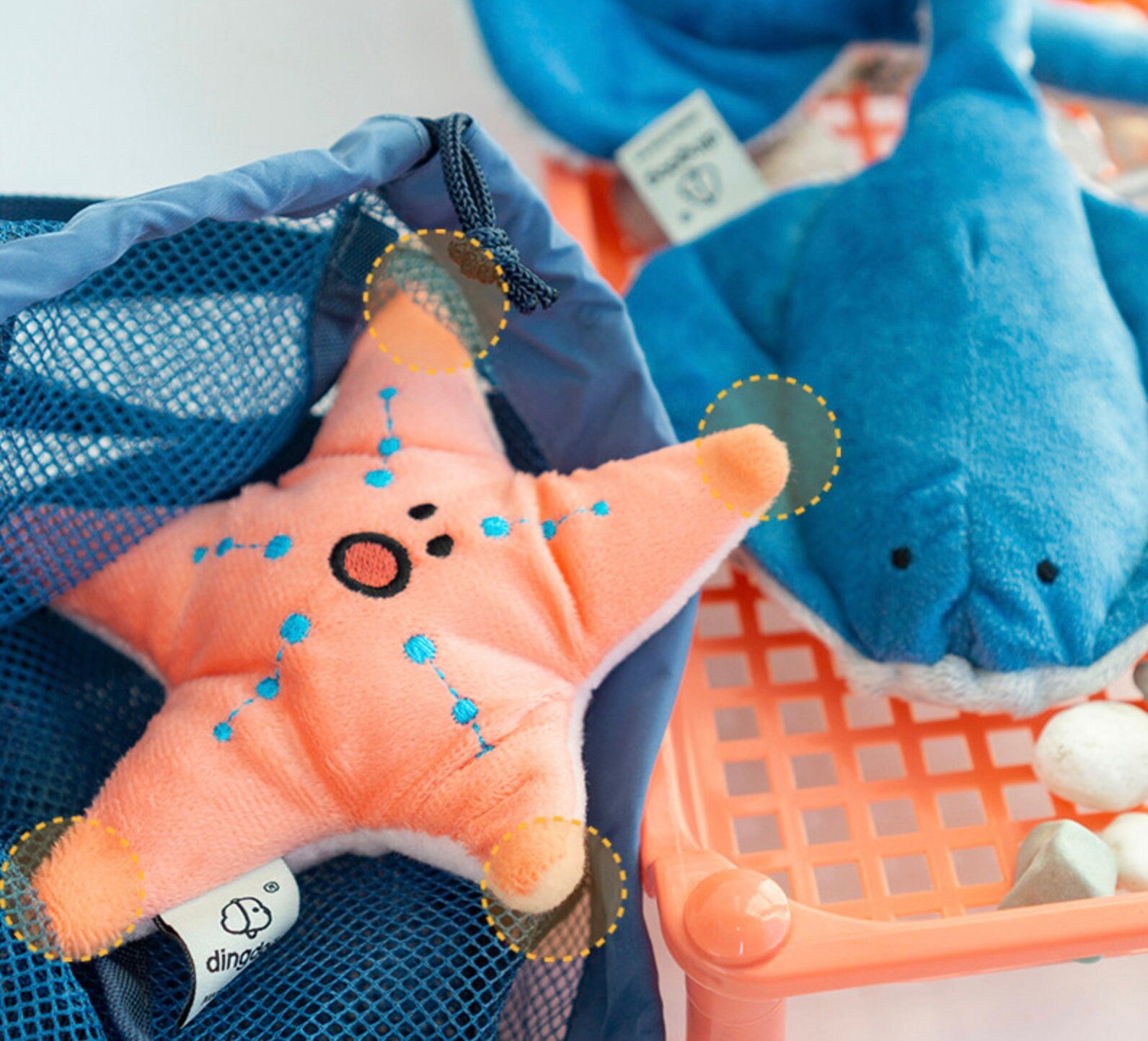 Snuffle Starfish Dog Toy, Dog Nose Work Toy, Feeding Toy, Interactive Toy with Crinkle Puzzle, Dog Puzzle Toy - NKpup