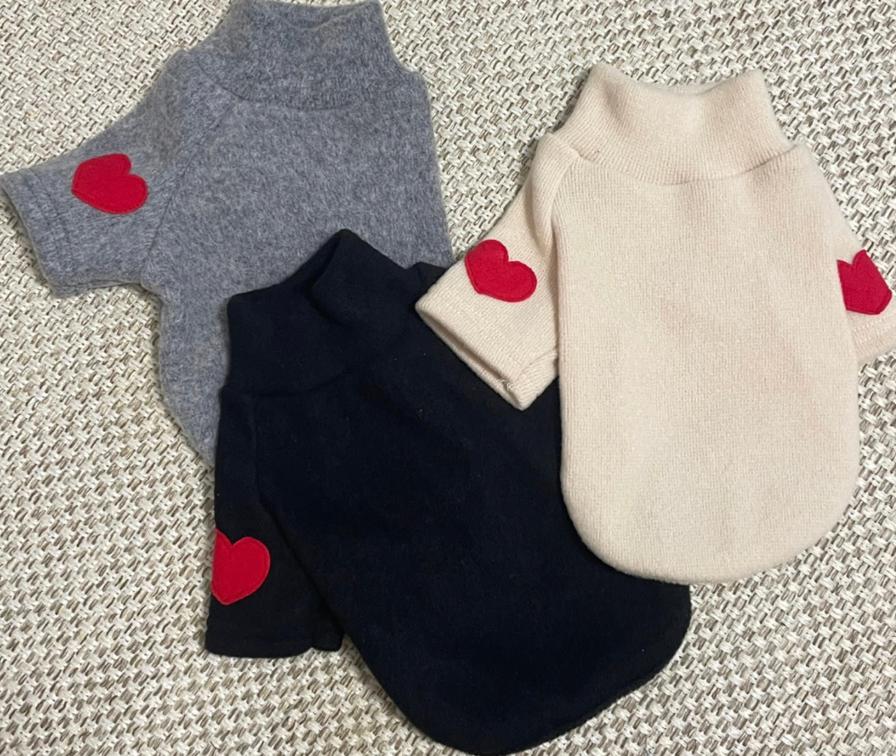 Heart Mock Neck Knit, S-2XL, Pet Clothing, Dog-Tee, Dog T-shirts, Dog Top, Dog Clothing, Dog Fashion, Dog Apparel - NKpup