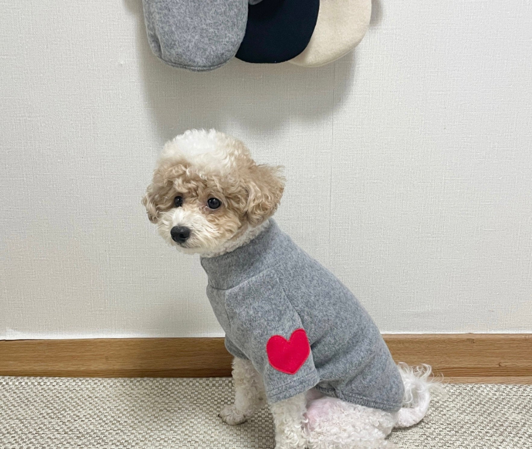 Heart Mock Neck Knit, S-2XL, Pet Clothing, Dog-Tee, Dog T-shirts, Dog Top, Dog Clothing, Dog Fashion, Dog Apparel - NKpup