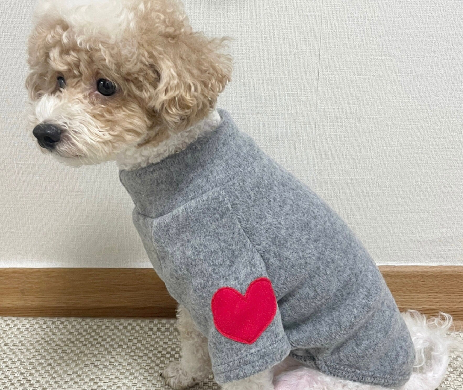 Heart Mock Neck Knit, S-2XL, Pet Clothing, Dog-Tee, Dog T-shirts, Dog Top, Dog Clothing, Dog Fashion, Dog Apparel - NKpup