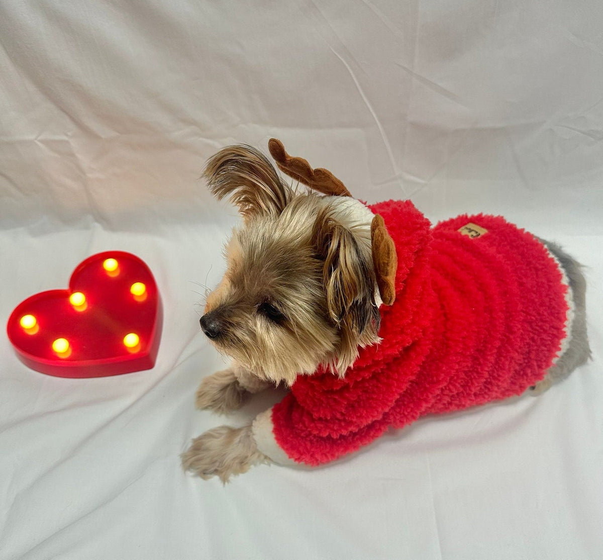 Reindeer Fleece, S-2XL, Dog-Jacket, Christmas Costume Dog, Dog T-shirt, Dog Top, Dog Clothing, Dog Fashion, Dog Apparel, Harness Cloth - NKpup
