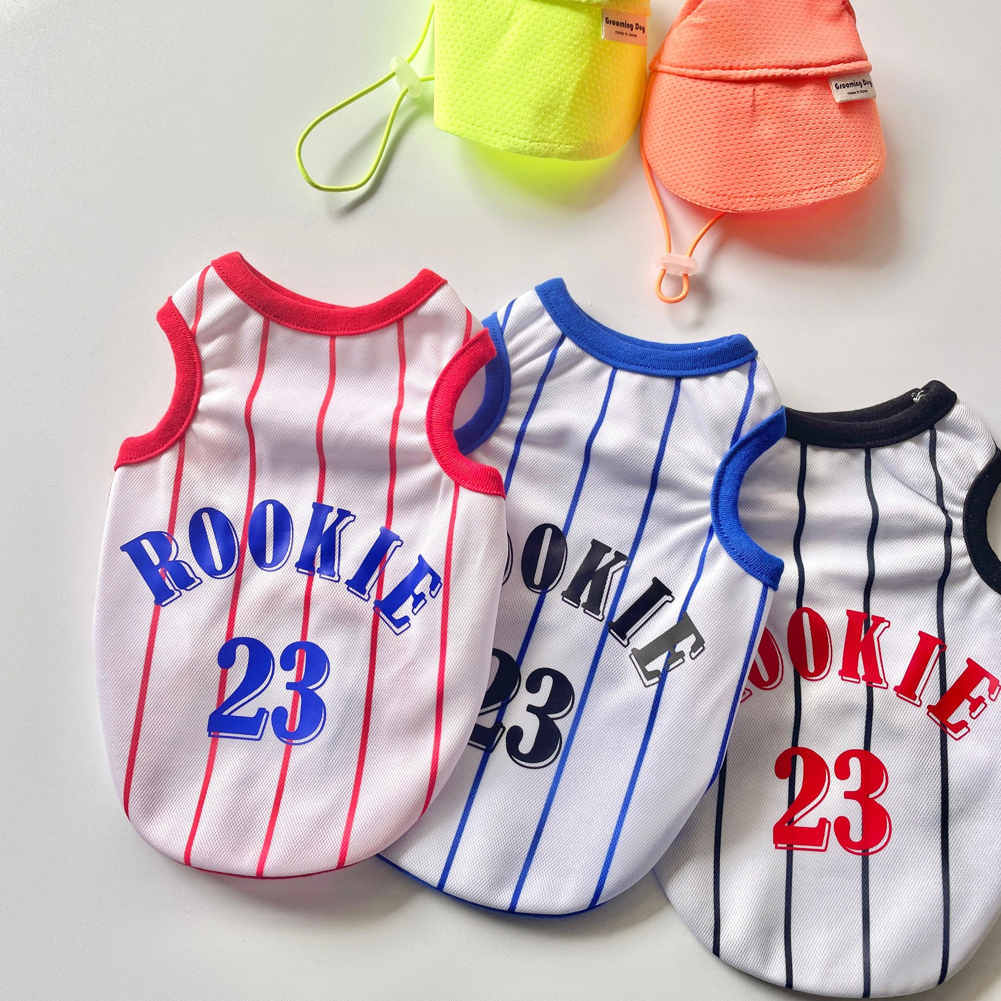 S-5XL, Rookie Jersey, Dog-Tee, Dog T-shirt, Dog Top, Dog Clothing, Dog Fashion, Dog Apparel, Baseball Jersey for Dogs