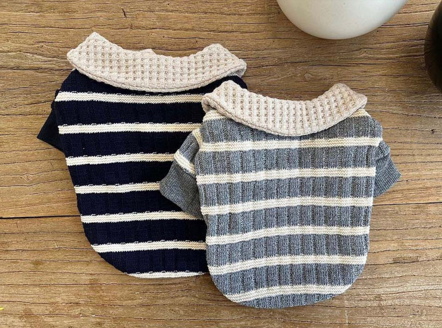 Waffle Collar Knit, XS-2XL, Pet Clothing, Dog-Tee, Dog T-shirt, Dog Top, Dog Clothing, Dog Fashion, Dog Apparel, Dog Long sleeves - NKpup
