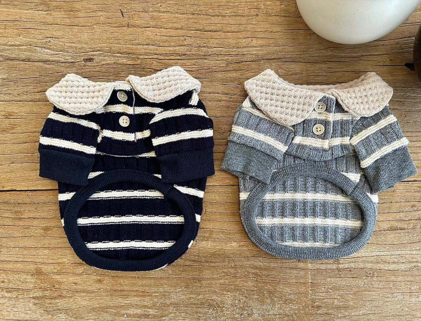 Waffle Collar Knit, XS-2XL, Pet Clothing, Dog-Tee, Dog T-shirt, Dog Top, Dog Clothing, Dog Fashion, Dog Apparel, Dog Long sleeves - NKpup