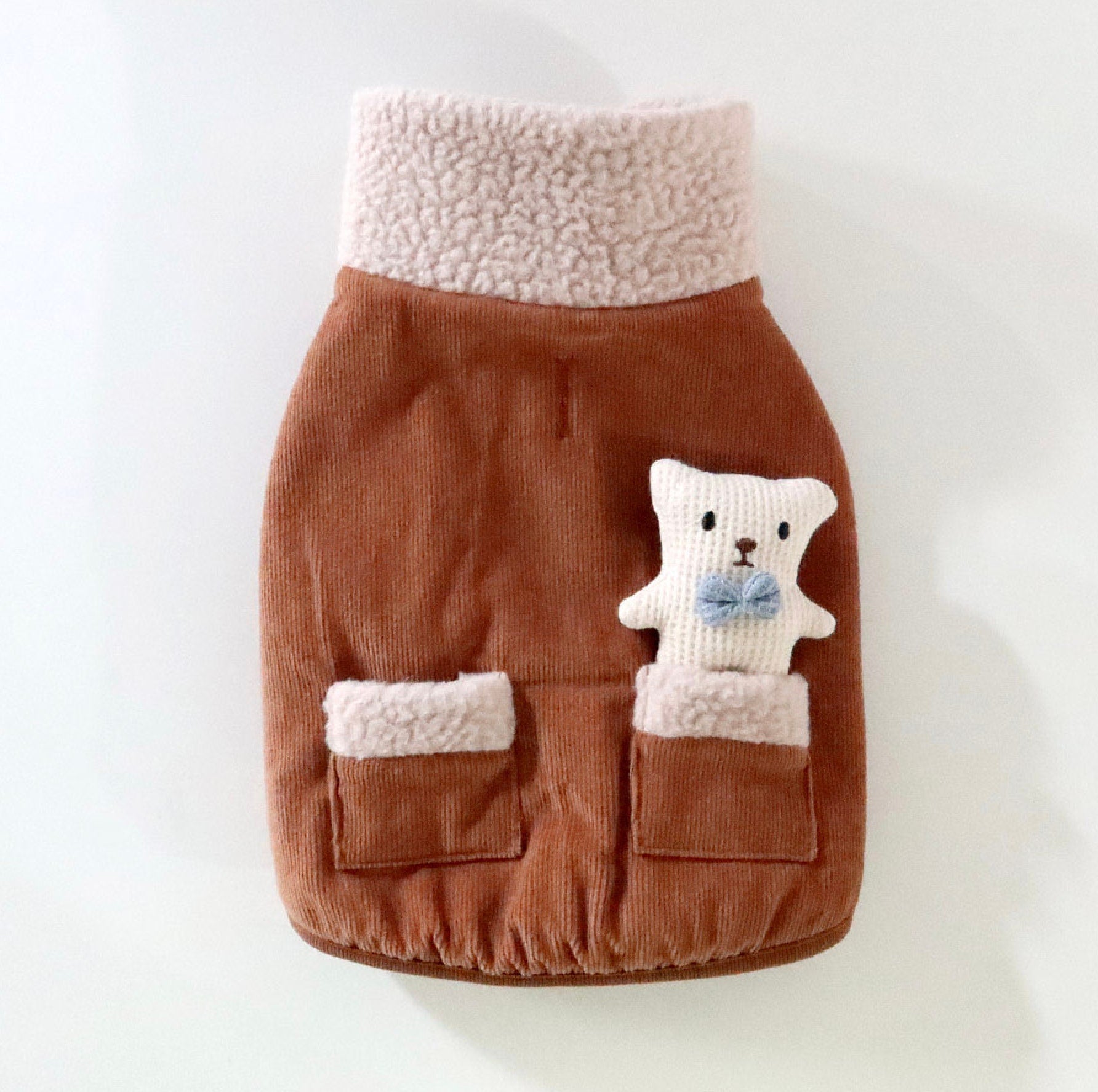 Corduroy Bear Vest, S-XL, Dog Clothes, Duffle Jacket, Pet Clothing, Dog-Sweater, Dog Outer, Dog Jacket, Dog Apparel, Pet Clothing