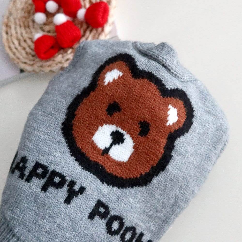 Bear Knit Cardigan, S-XL, Pet Clothing, Dog-Sweater, Dog Outer, Dog Jacket, Dog Fashion, Dog Apparel, Pet Clothing