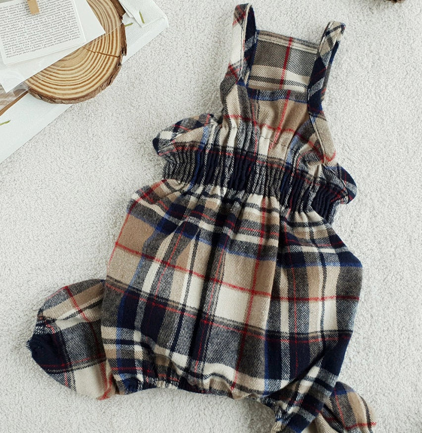 Gingham Overall, S-2XL, Pajama Pet, Dog Jumpsuit, Pet Clothing, Small Dog Jumper, Dog Summer Dress, Dog Fashion, Dog Apparel, Pet Clothing - NKpup