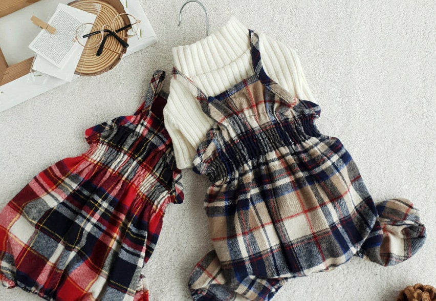 Gingham Overall, S-2XL, Pajama Pet, Dog Jumpsuit, Pet Clothing, Small Dog Jumper, Dog Summer Dress, Dog Fashion, Dog Apparel, Pet Clothing - NKpup