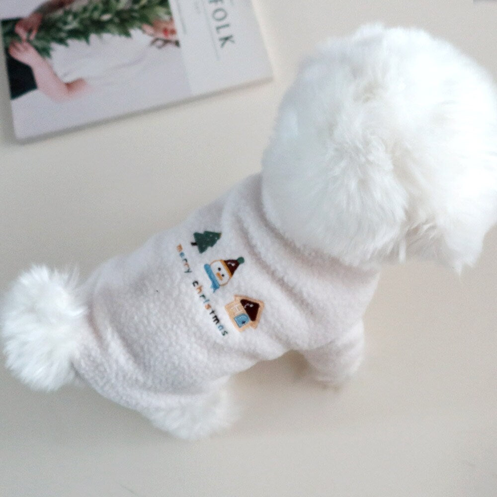 Christmas Fleece Dog Sweater